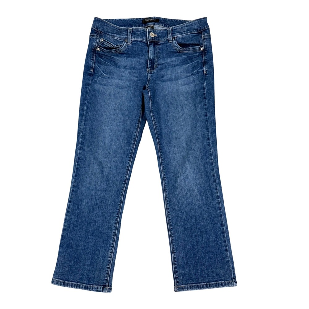White House Black Market Blanc Crop Leg Jeans Blue Womens 8